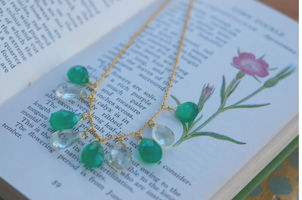 Manon Green Onyx & Green Amethyst Necklace