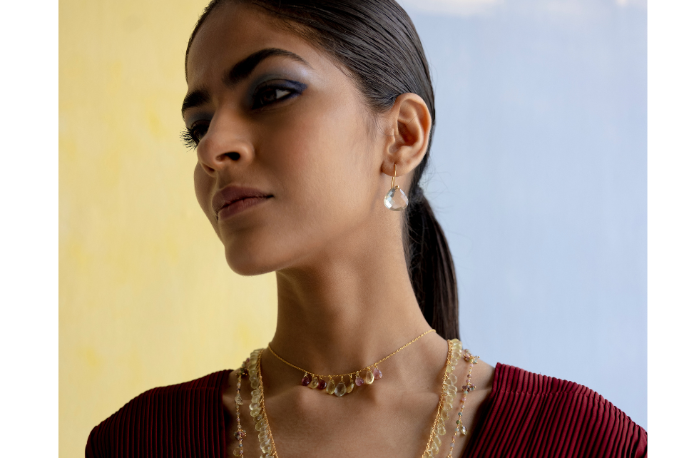 Manon Tourmaline & Lemon Quartz Necklace