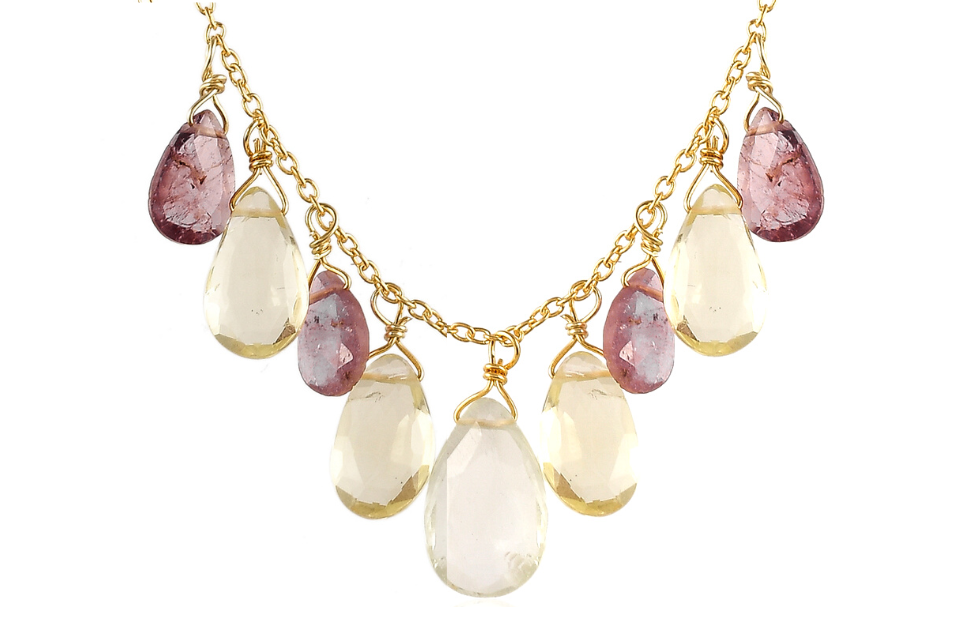 Manon Tourmaline & Lemon Quartz Necklace