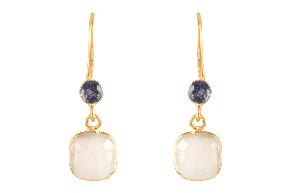 Marie Iolite & Moonstone Earrings