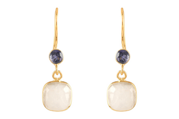 Marie Iolite & Moonstone Earrings