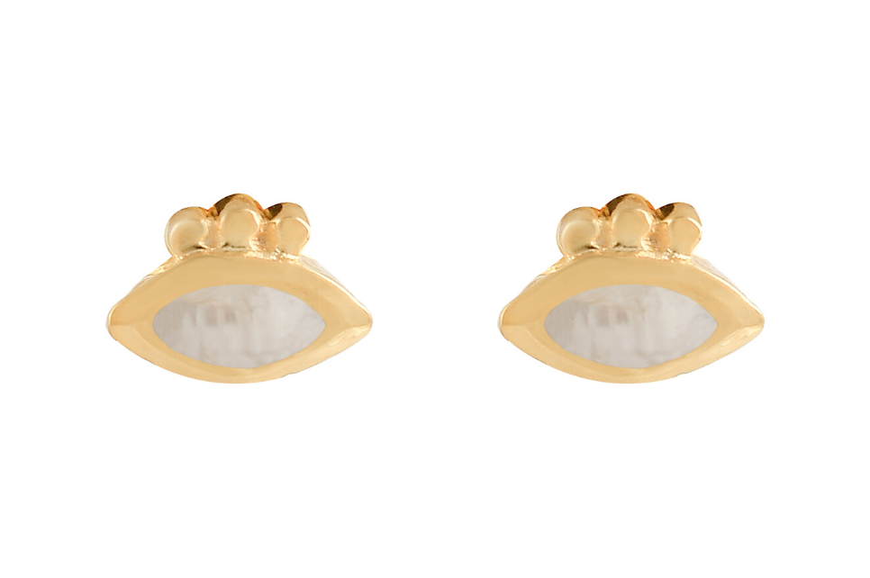 Nazar Pearl Set Stud Earrings