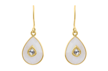 Jadau Moonstone & Diamond Earrings