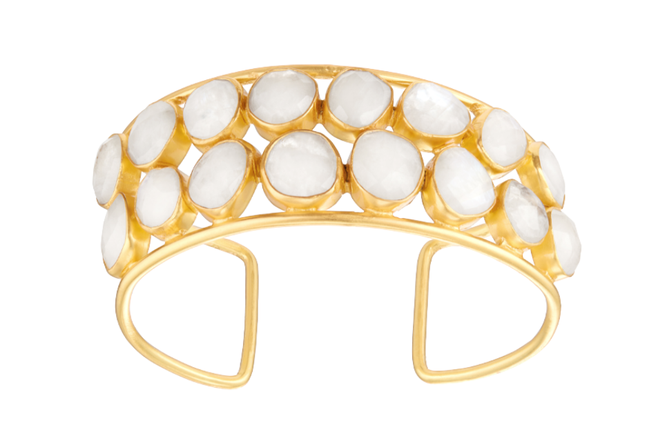 Siena Rainbow Moonstone Cuff Bracelet