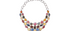 Sapphire & Grey Diamond Bib Necklace
