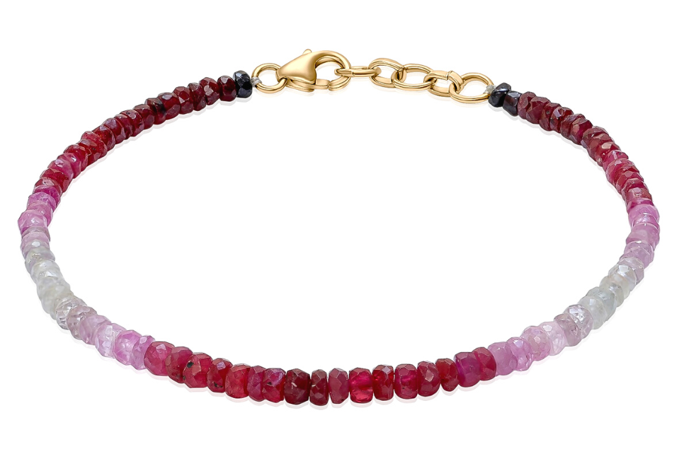 Ombre Ruby Bead Bracelet Gemstone Bracelets