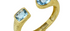Blue Topaz Opening Cuff Bracelet