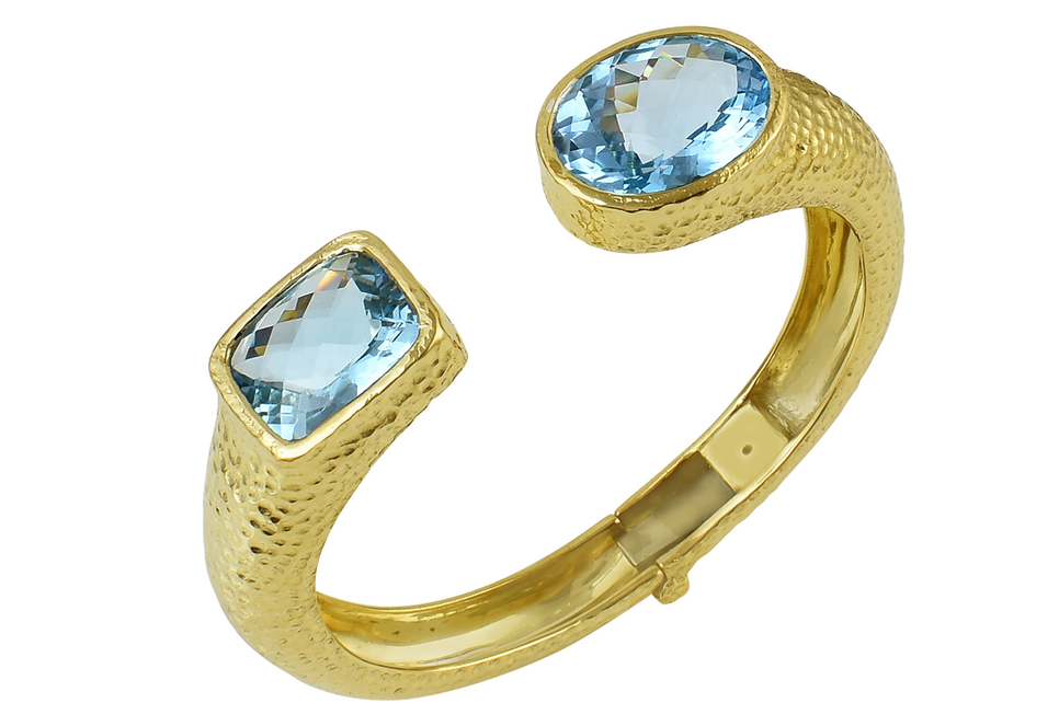 Blue Topaz Opening Cuff Bracelet