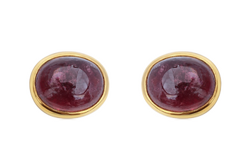 Pink Tourmaline Stud Earrings