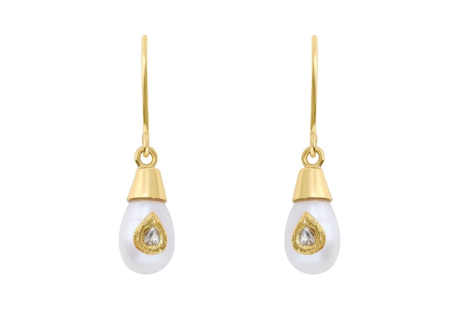 Jadau Pearl & Diamond Earrings