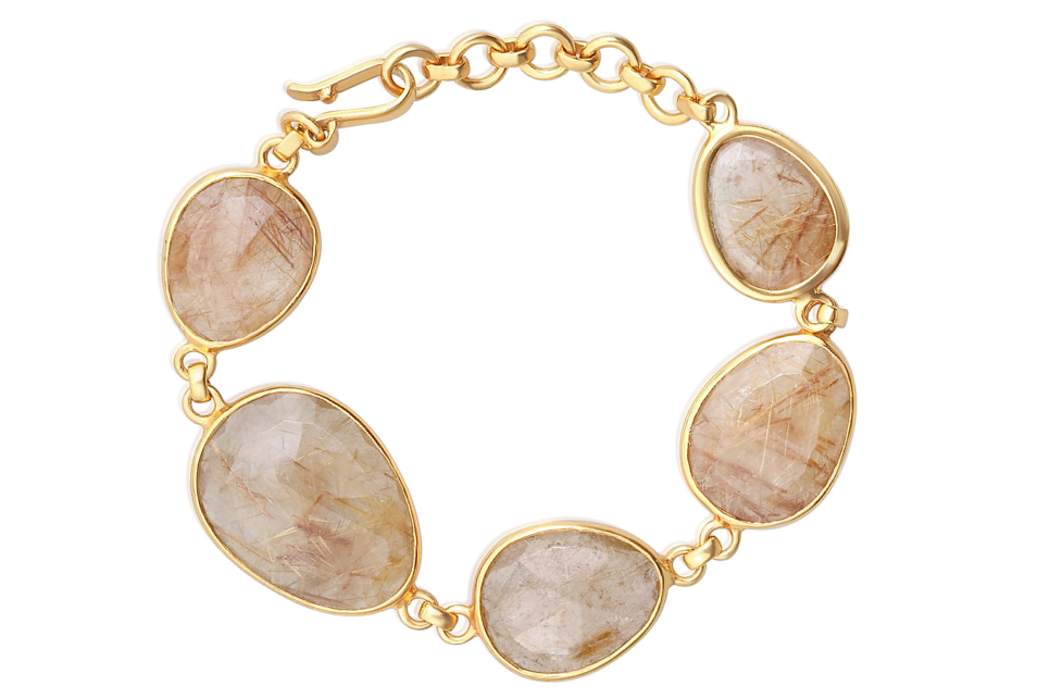 Pebble Rutile Quartz Bracelet