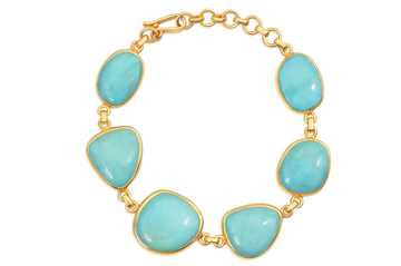 Pebble Iranian Turquoise Bracelet