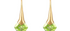 Peridot Flower Bud Fine Gold Earrings