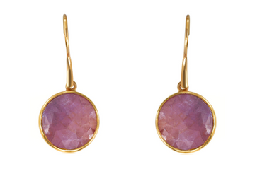 Pebble Pink Sapphire Earrings