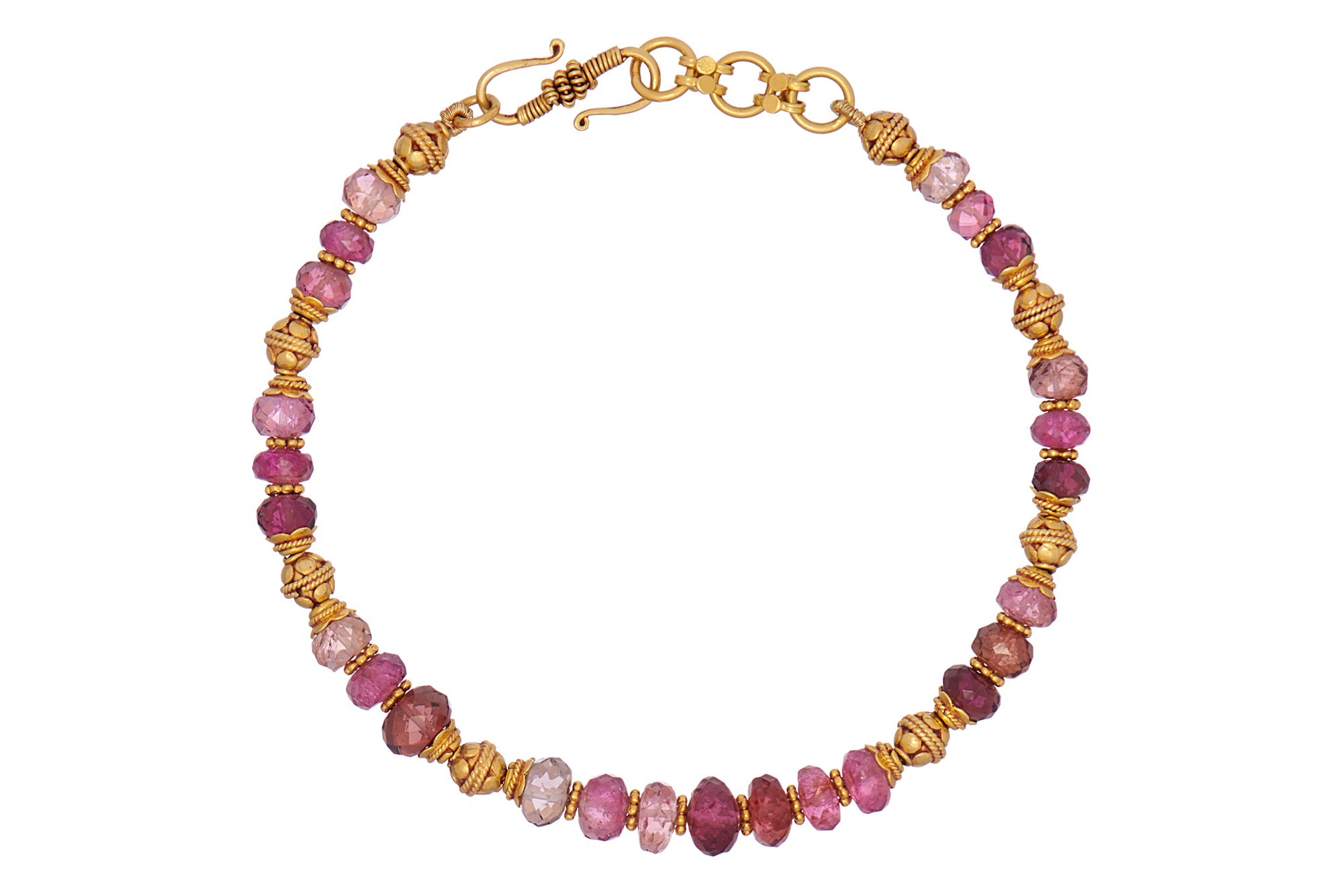 Pink Tourmaline Hand Crafted Gemstone Bracelet