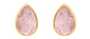 Carved Pink Tourmaline Stud Earrings
