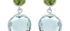 Polka Dot Blue Topaz & Peridot Silver Earrings