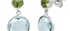Polka Dot Blue Topaz & Peridot Silver Earrings