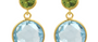 Polka Dot Peridot & Blue Topaz Earrings