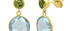 Polka Dot Peridot & Blue Topaz Earrings
