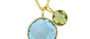 Polka Dot Blue Topaz & Peridot Necklace