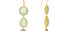 Carved Fluorite Triple Drop Earrings