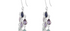 Cascade Iolite, Amethyst & Chalcedony Silver Earrings