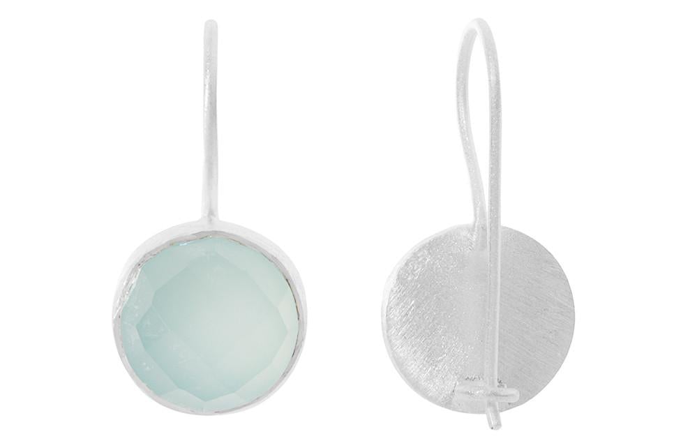 Cupcake Chalcedony Silver Earrings