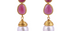 Poppy Ruby & Pearl Double Drop Earrings