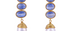 Poppy Kyanite Triple Drop & Pearl Earrings