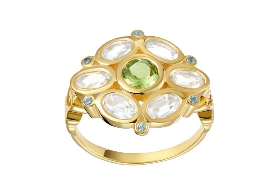 Posie Green Amethyst & Peridot Ring