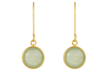 Tablet Prehnite Drop Earrings