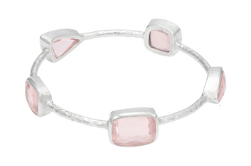 Pebble Rose Quartz Bangle