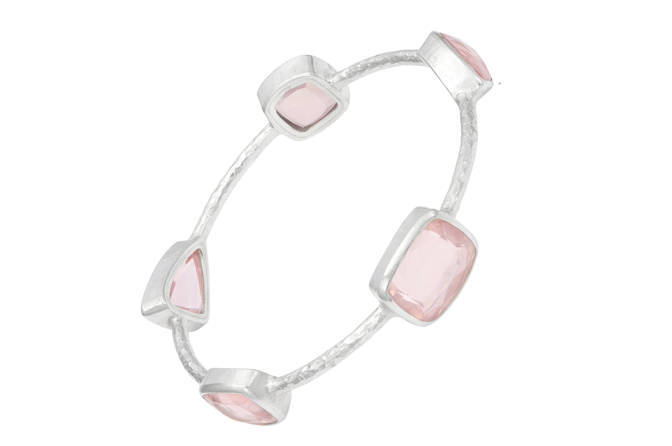 Pebble Rose Quartz Bangle