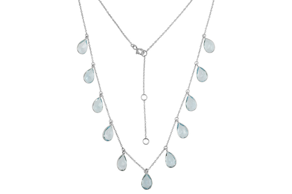 Rosie Blue Topaz Silver Necklace