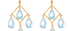 Sana Blue Topaz Fine Gold Earrings