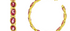 Santorini Pink Topaz Hoop Earrings