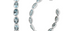 Santorini Blue Topaz Silver Hoop Earrings