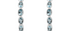 Santorini Blue Topaz Silver Hoop Earrings
