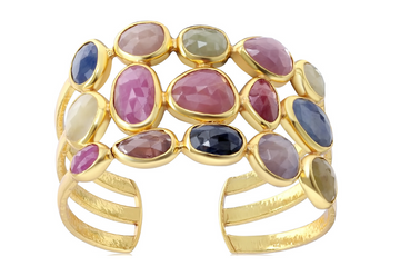 Kelly Multicolour Sapphire Cuff Bracelet