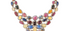 Sapphire & Grey Diamond Bib Necklace