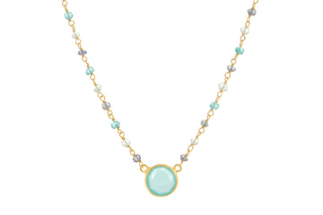 Sara Chalcedony Pendant Necklace