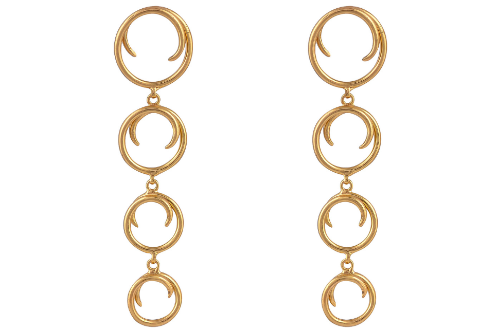 Gold Statement Drop Earrings