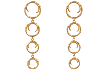 Gold Statement Drop Earrings