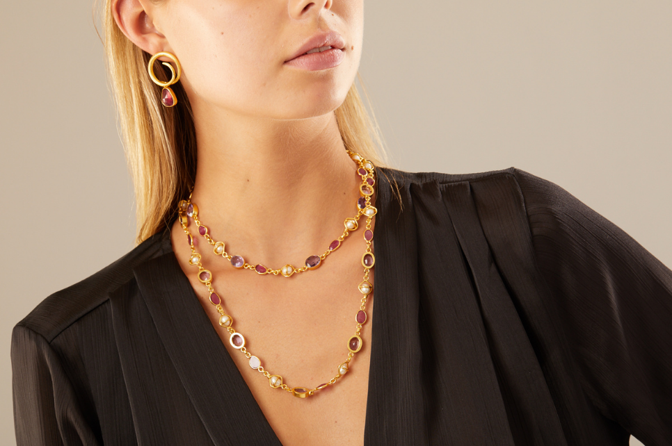 Coco Ruby Drop Gemstone Earrings