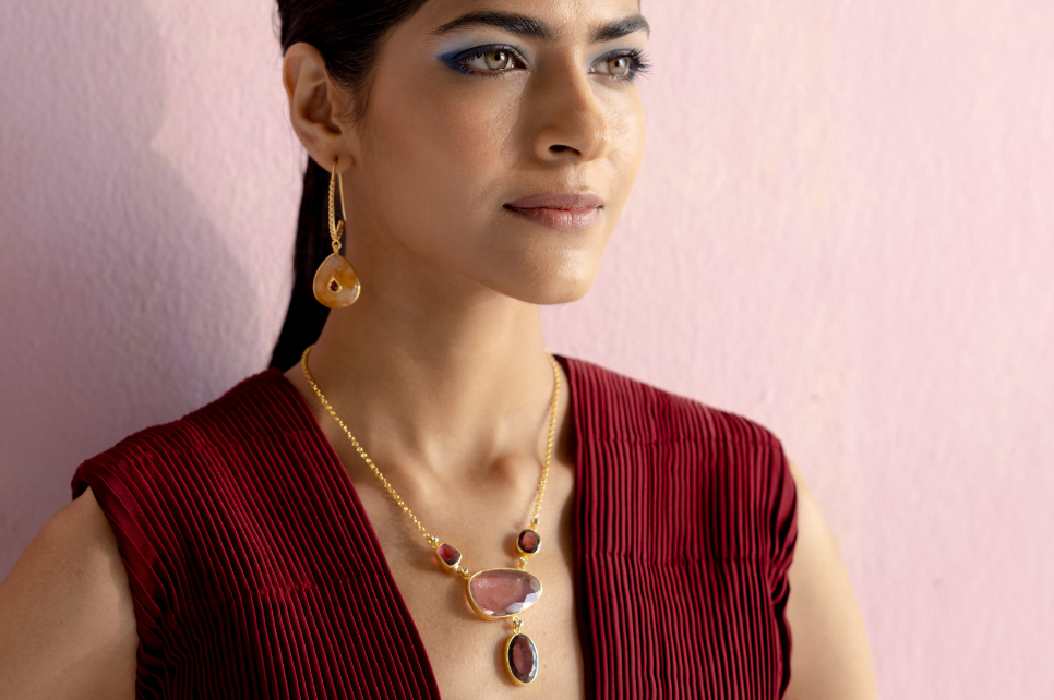 Shay Pink Tourmaline & Diamond Necklace