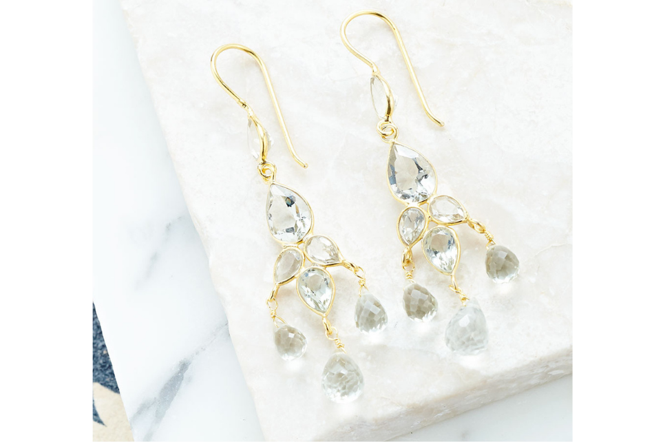 Sheba Green Amethyst Earrings