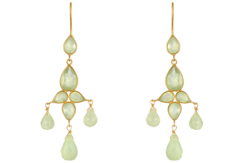 Sheba Prehnite Drop Earrings