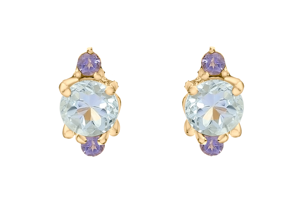 Skye Blue Topaz & Iolite Stud Earrings