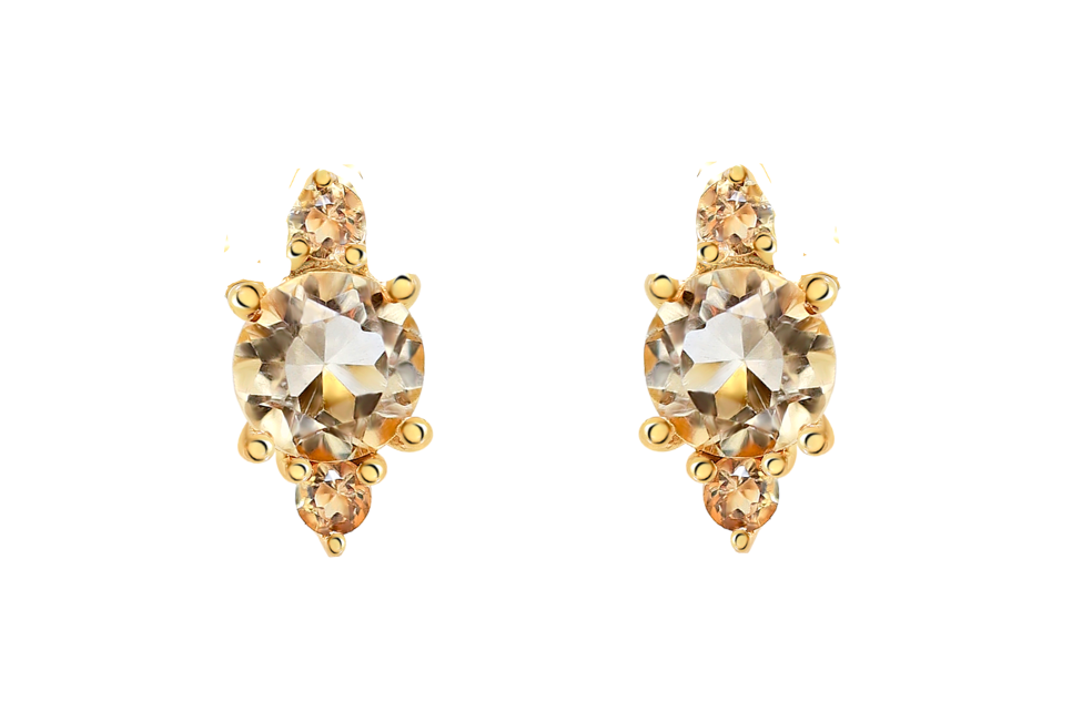 Skye Blue Citrine Stud Earrings